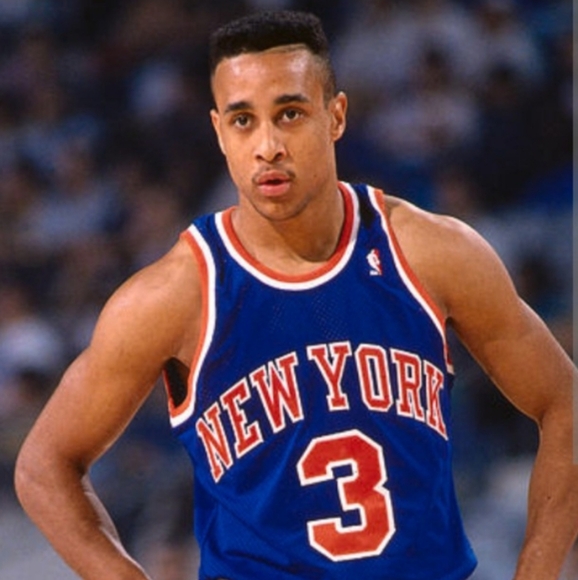 John Starks (Hardwood Classic)-(Knicks)-(Jersey)-(Blue)-(New)-(Size L)-$85.00 - Picture 2 of 15